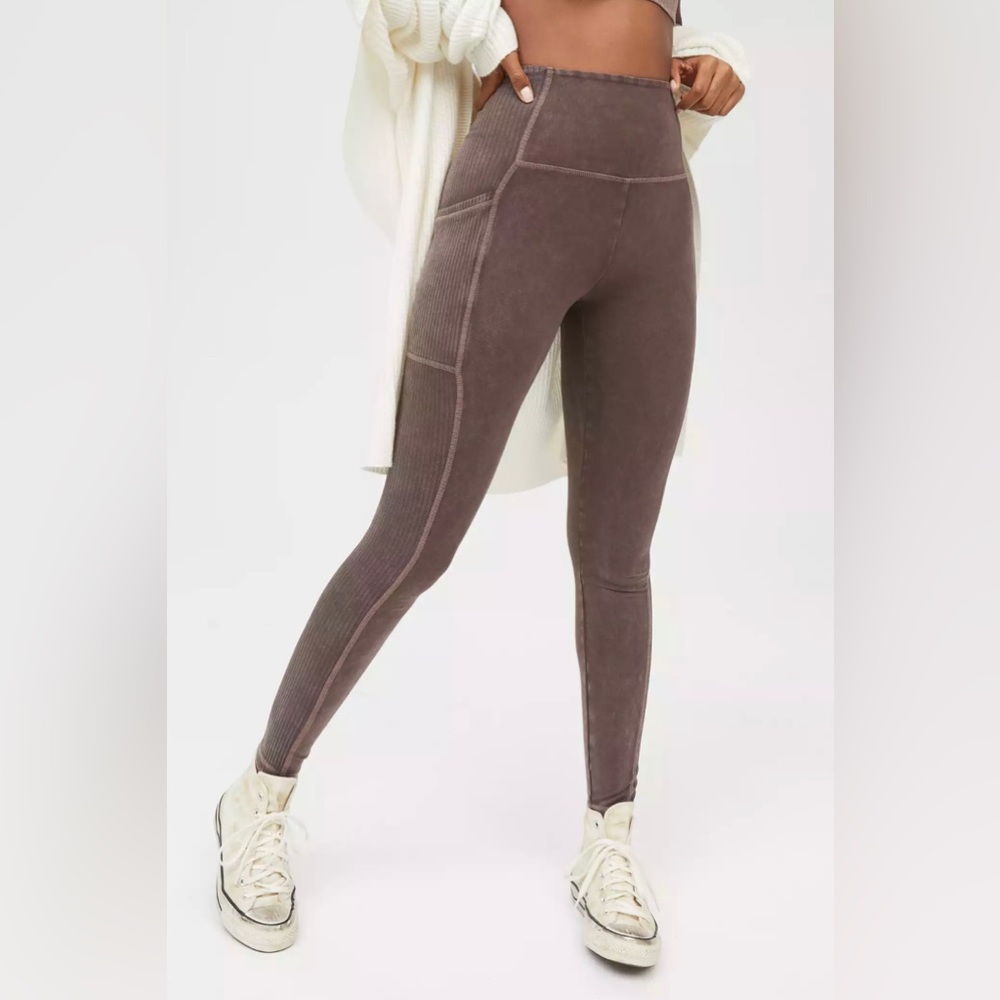 ♥️ Aerie OG Ribbed Pocket Leggings